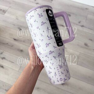 “Iris" HydroJug 40 oz Traveler Tumbler - Purple Floral - Limited Edition